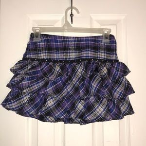 Justice Ruffled Plaid Skirt Size 12